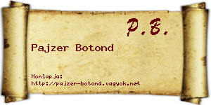 Pajzer Botond névjegykártya